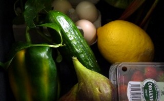 Close-up of one of our produce boxes in January.